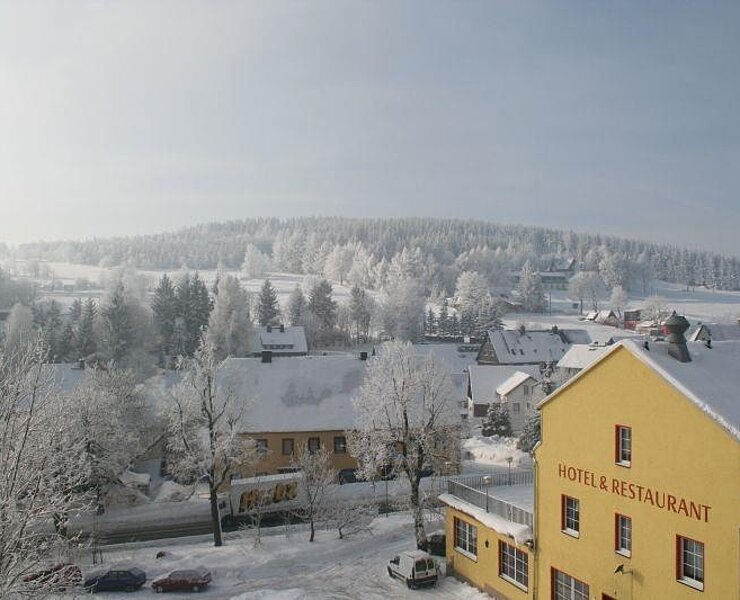 Blick von der Dachterrasse im Winter ()