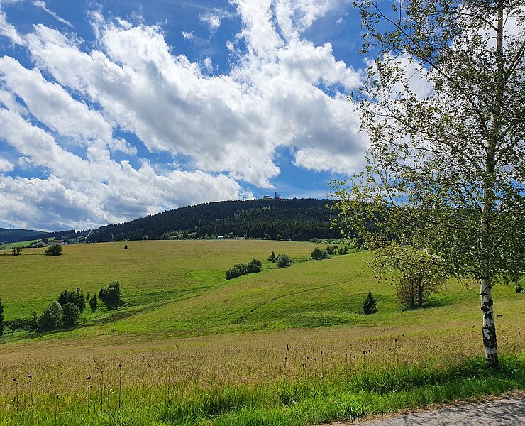 Blick auf Schindelbachtal und Fichtelberg (Steve Görner)