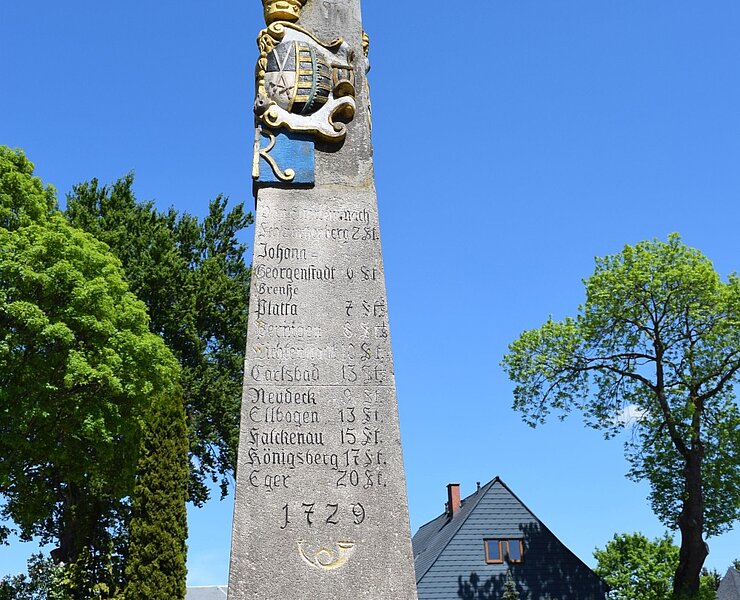 Postmeilensäule in Elterlein (Corinna Bergelt)