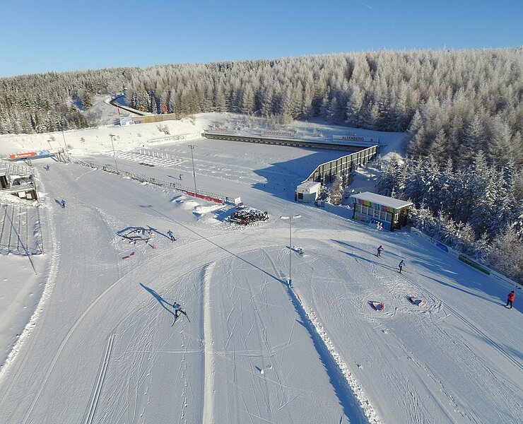 Biathlon Sparkassen-Arena Altenberg - Luftbild (Egbert Kamprath)