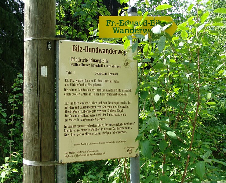 Infotafel Bilz-Wanderweg in Arnsdorf (Nadin Poster)