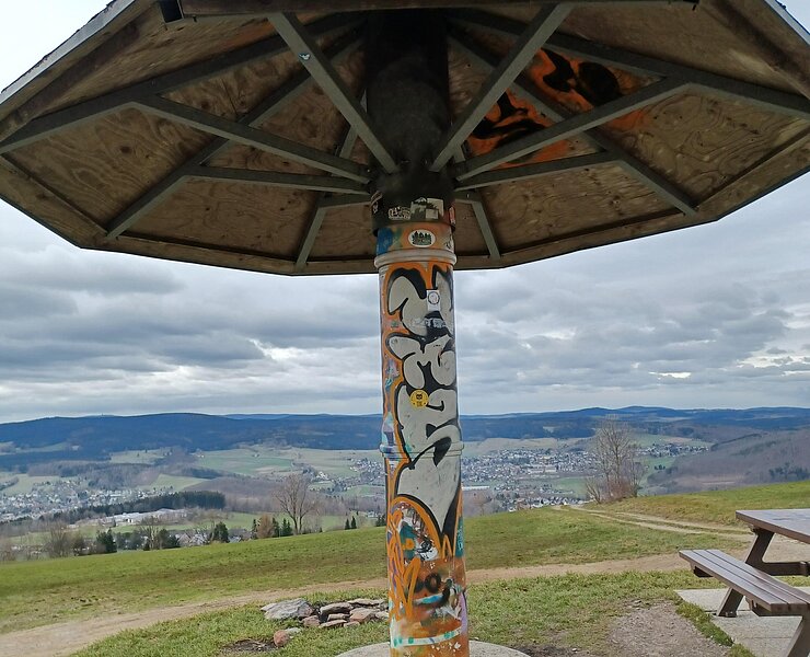 Blick vom Ausichtspilz (Wanderbarer Silberberg PM)