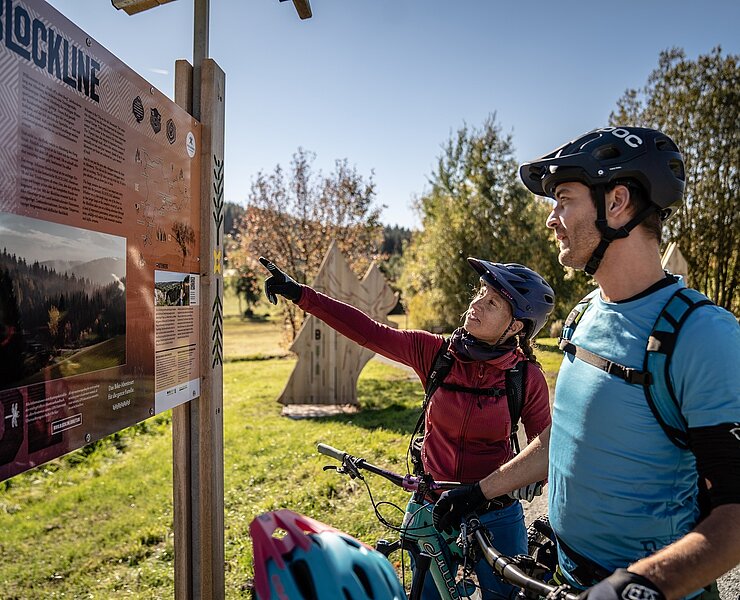 BLOCKLINE Infotafeln vermitteln Wissenswertes entlang der Strecke (Tourismusverband Erzgebirge e.V. /Dennis STratmann)