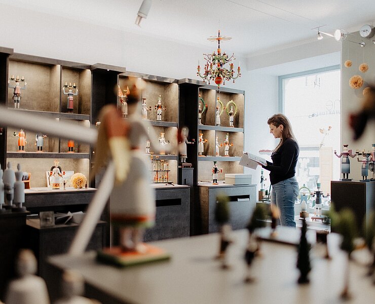 Ladengeschäft der Firma Horatzscheck Kunsthandwerk in Annaberg-Buchholz (Anna Schalling)