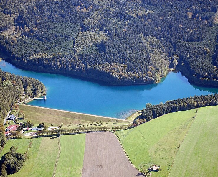 Talsperrenradrunde, Querenbachtalsperre (Stadt Stollberg)