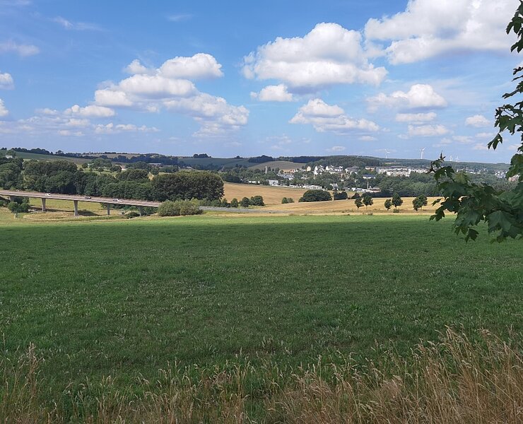 Blick nach Marienberg und zur B 174 (Rico Oelmann)