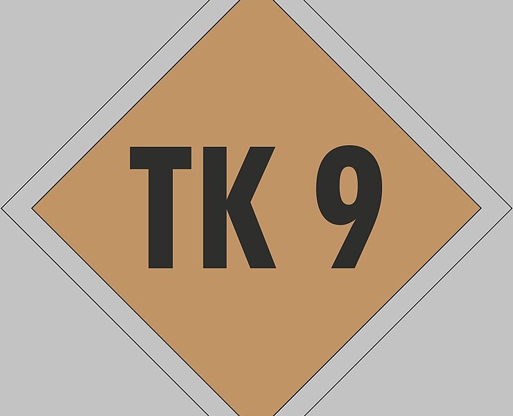 Schild Terrainkurweg 9 - TK9 ()