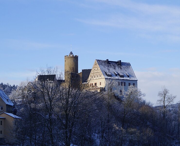 Winterliche Burg Scharfenstein (Corinna Bergelt)
