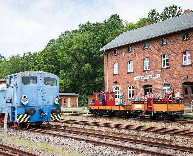 Museumsbahnhof Markersdorf-Taura (BUR-Werbung)