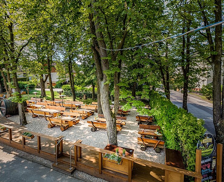 Biergarten der Brauerei Zwönitz ()