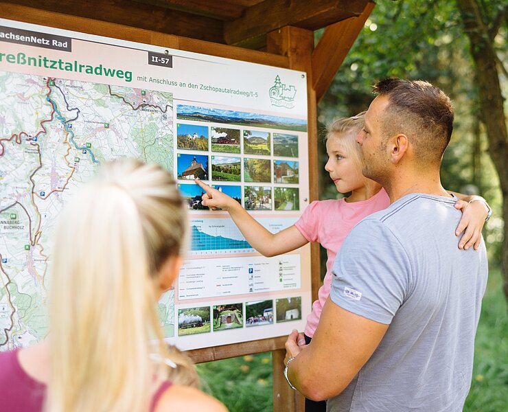 Infotafel am Preßnitztalradweg (Christian Gerlach)