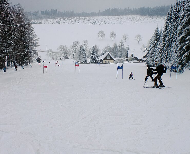 Skilift Am Grenzhang in Tellerhäuser, Breitenbrunn, Erzgebirge (Rainer Wesely)
