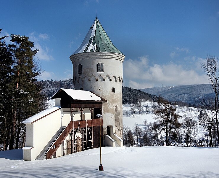 Bergbaulandschaft St. Joachimsthal - Burg Freudenstein (WFE GmbH Annaberg-Buchholz)