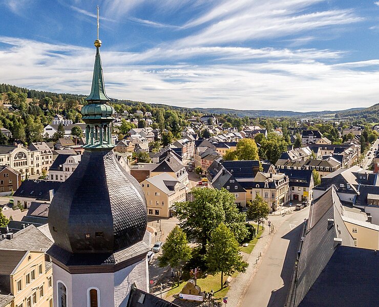Das Stadtzentrum von Olbernhau (Kristian Hahn)