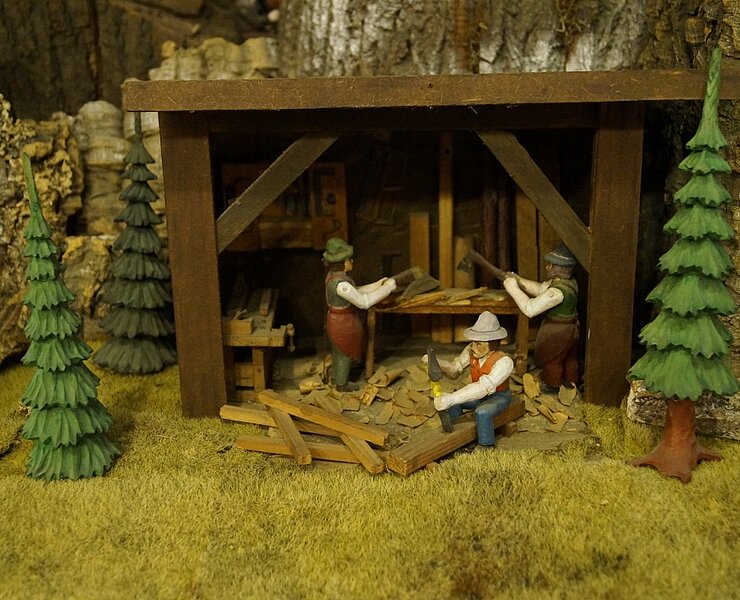 Weihnachtsberg im Schnitz-Museum Thum OT Jahnsbach (Corinna Bergelt)