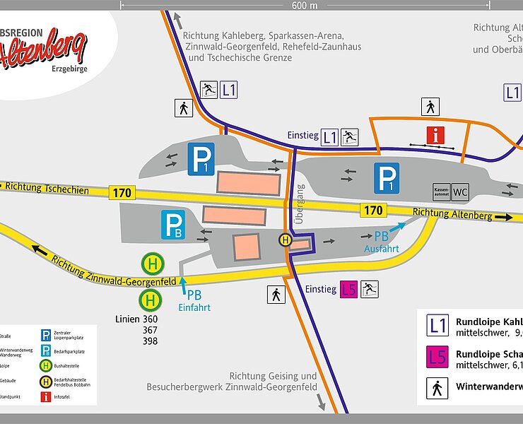 Parkplatz Zinnwald - Übersichtsplan (Jana Kozlerova)