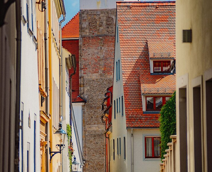 Blick auf Nikolaikirche Freiberg (Silberstadt® Freiberg_Albrecht Holländer Artworks)