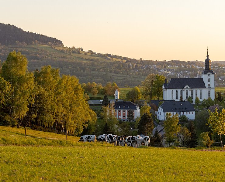 Blick auf Mildenau (Tourismusverband Erzgebirge e.V. /Photoron Ronny Küttner )