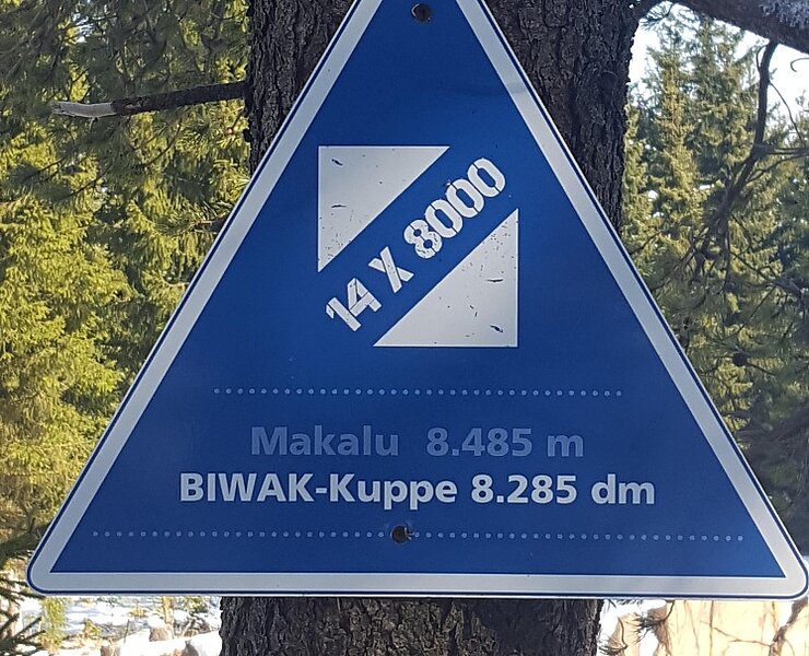 Biwak-Kuppe Schild - 14 Achttausender ()