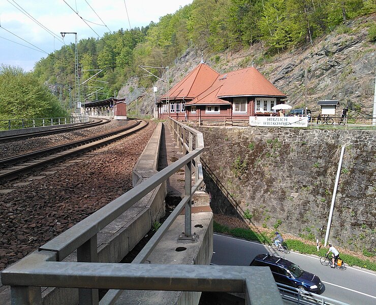 Blick auf Wanderbahnhof Edle Krone (Gunter Fichte )