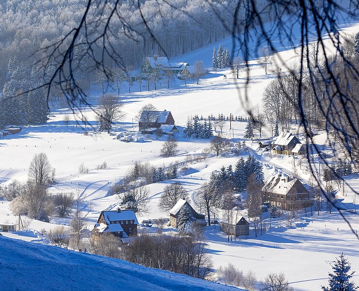 Rehefeld-Zaunhaus im Winter (Andreas Franke)