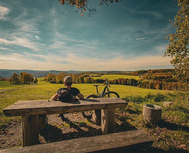 Aussicht vom Steinweg Rastplatz Lößnitz (Theresa Seidler)