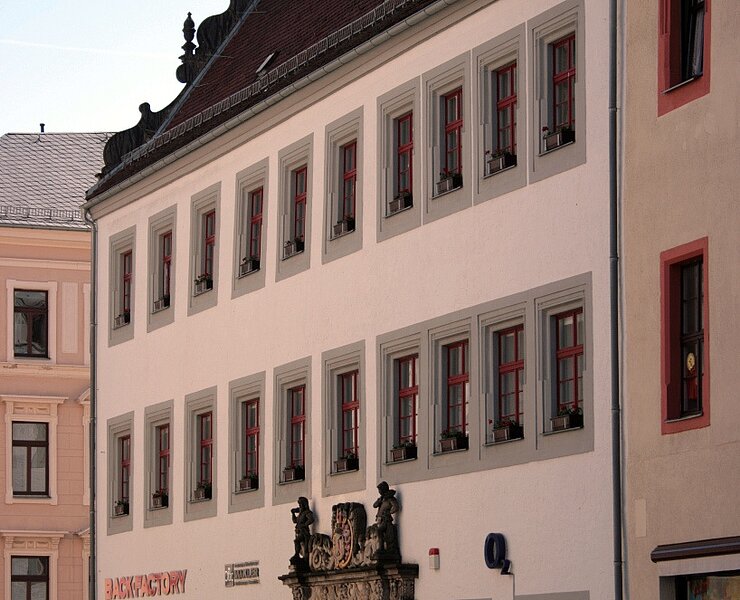 Historische Altstadt Freiberg / Obermarkt - Schönlebehaus (J. Kugler)