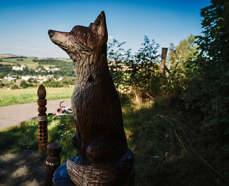 BLOCKLINE Motivmeilenstein Fuchs (Tourismusverband Erzgebirge e.V. /Dan Zoubek)