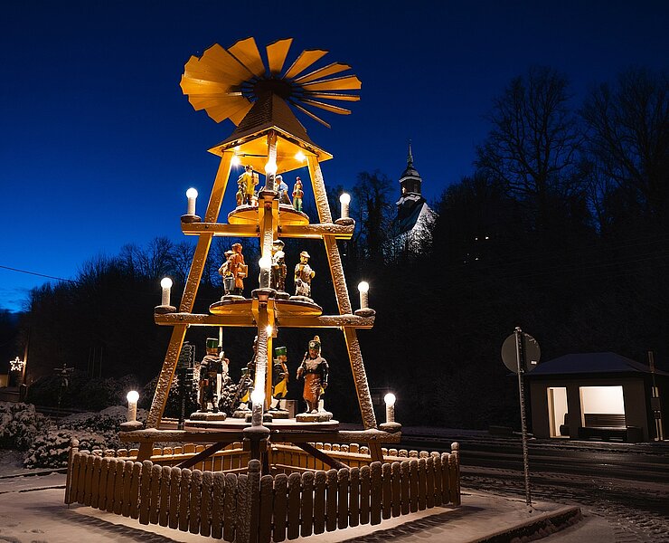 Ortspyramide in Gornsdorf (Patrick Eichler)