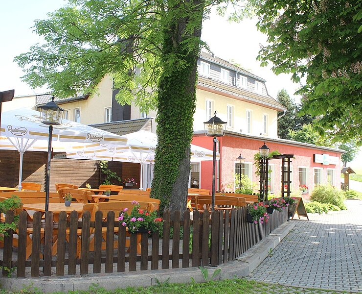 Blick auf Terrasse ()