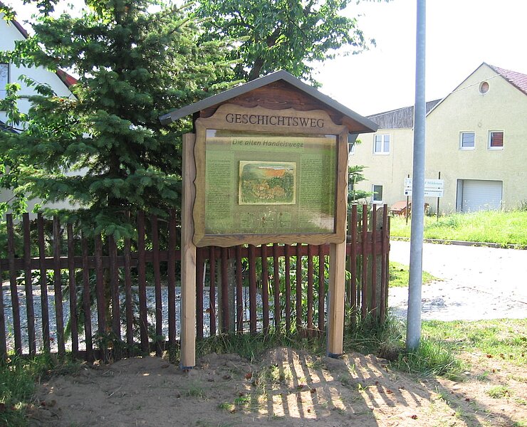 Schaukasten 1: Die alten Handelswege (Johannes Claus, Gemeinde Mildenau)