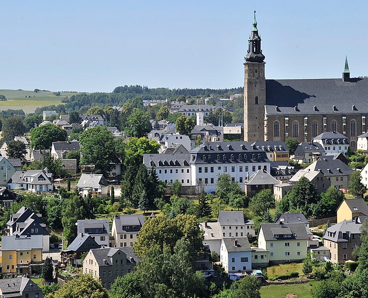 Blick auf die Bergstadt Schneeberg (Wolfgang Schmidt)