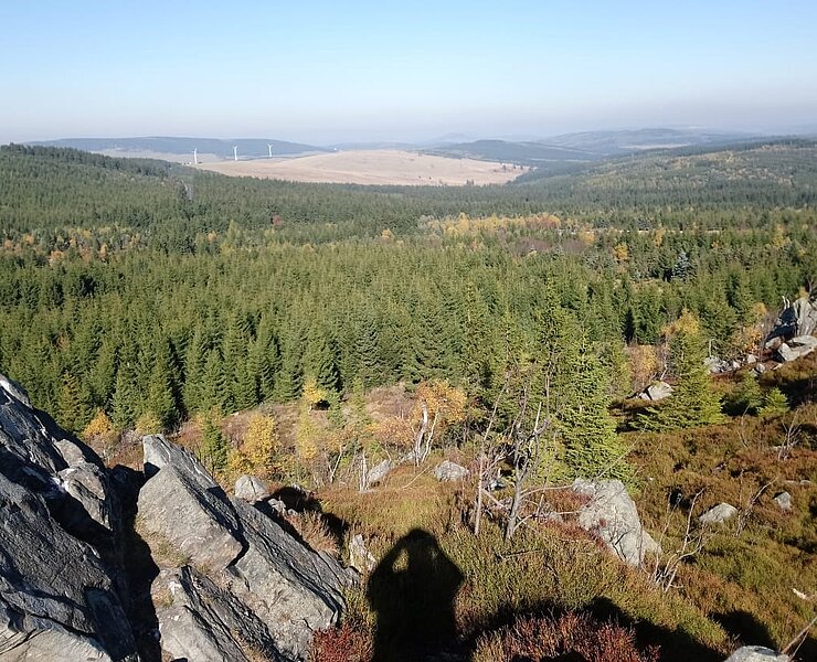 Blick von den Wirbelsteinen (tschech. Meluzina) (Heike Lautner, Wiesenthaler Klöppelstub)