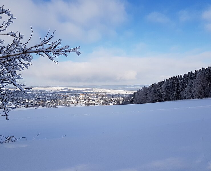 Blick vom Ziegenberg auf Zwönitz (Stadt Zwönitz)