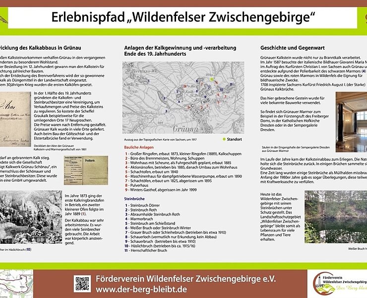 Informationstafel Erlebnispfad Wildenfelser Zwischengebirge (Förderverein „Wildenfelser Zwischengebirge" e. V.)