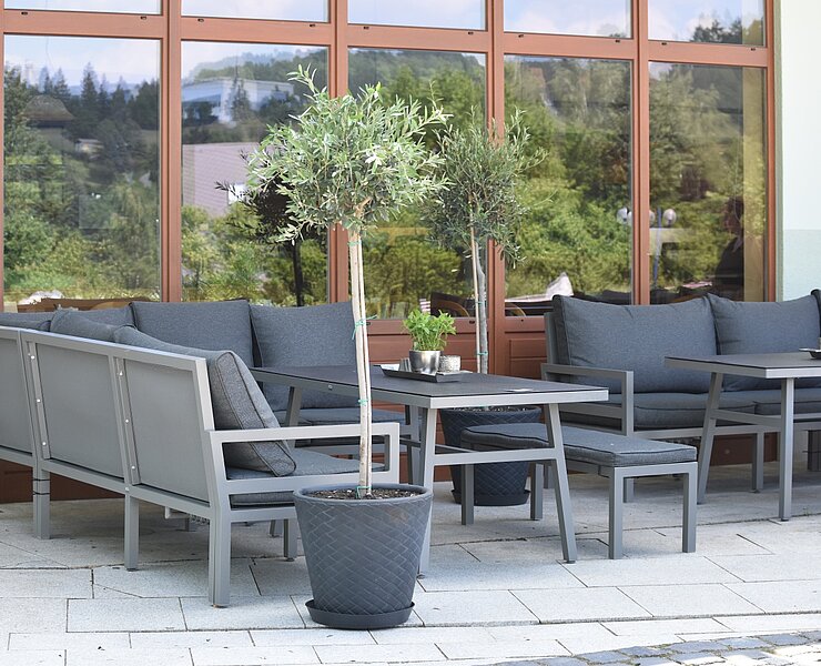 Lounge-Bereich im Restaurant BEATUS (Hotel Am Kurhaus)