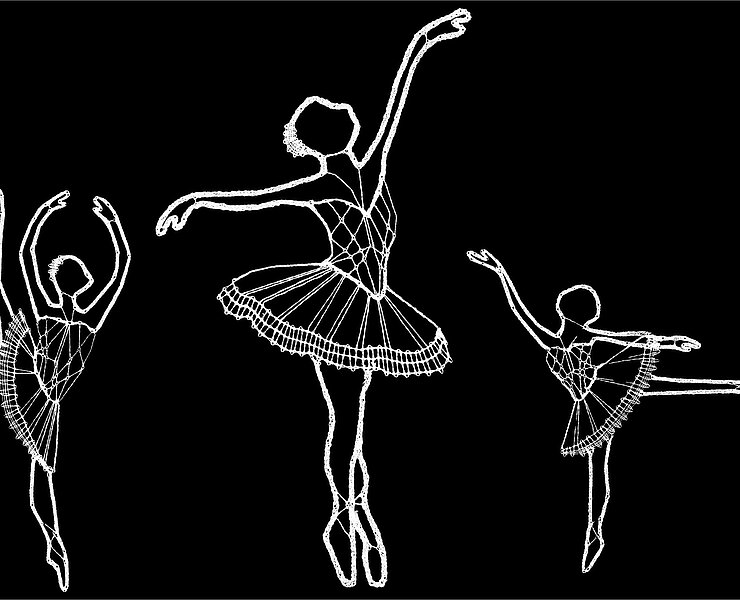 Geklöppelte Ballerinen der Volkskunstschule (Steffi Schneider)