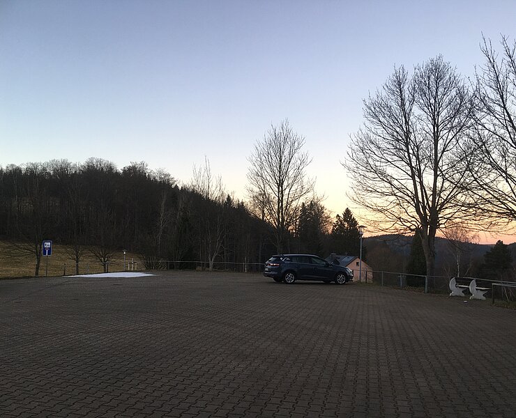 Parkplatz an der "Himmelsleiter" in Bärenfels ()