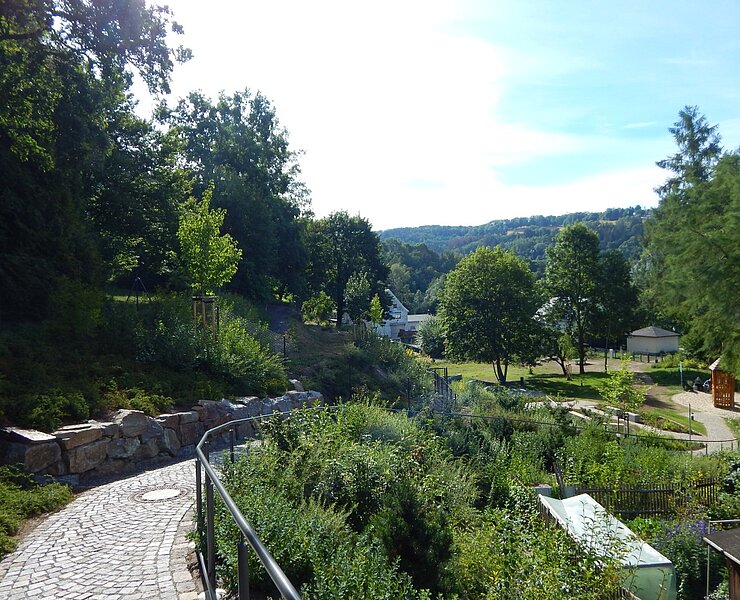 Eingang zum Seminargarten (Stadt Zschopau Schloss Wildeck)