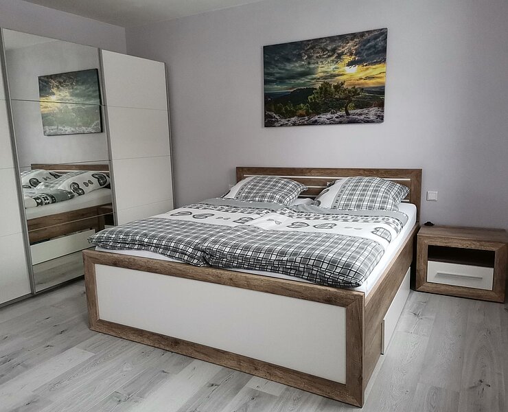 Schlafzimmer Ferienwohnung Gornsdorf (Familie Hahn)