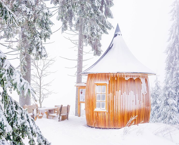 Schützhütte im Winter Tellerhäuser (Tobias Rudelt)