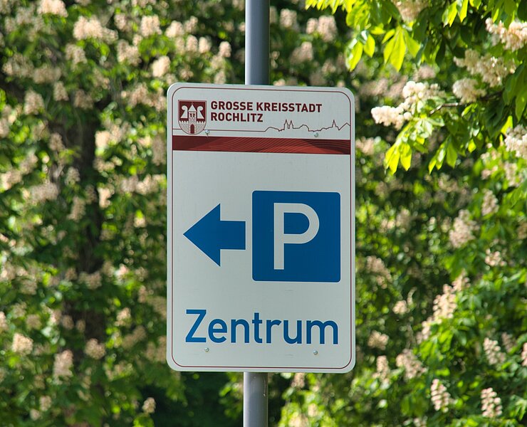 Parkplatz Zentrum "An der Bleiche" Wegweisung (Bastian Rakow)