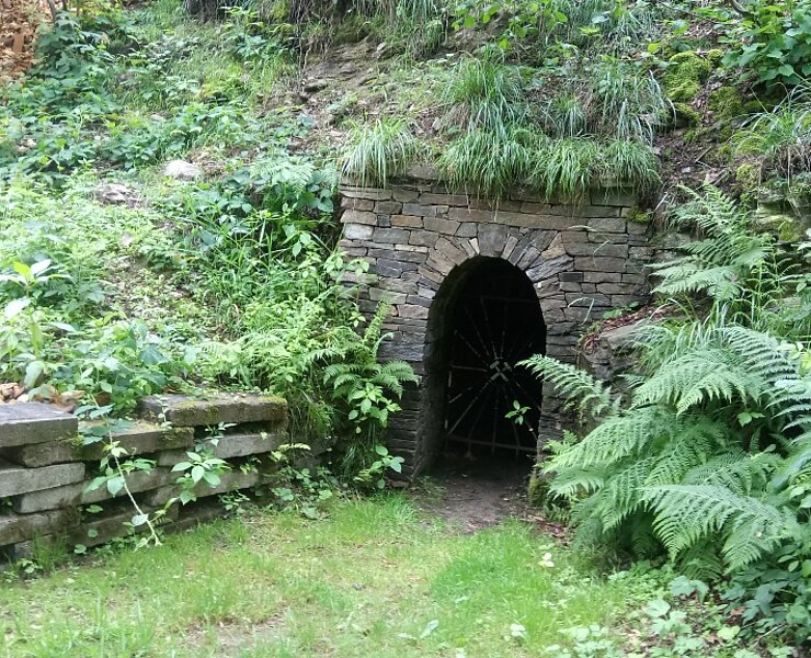 Stolleneingang Besucherbergwerk Heilige Dreifaltigkeit Fundgrube Zschopau (Stadt Zschopau Schloss Wildeck)