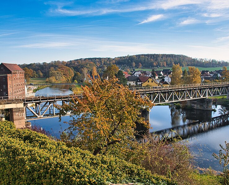 Eisenbahnviadukt Rochlitz der Muldentalbahn - Blick von Schloss Rochlitz (Bastian Rakow)