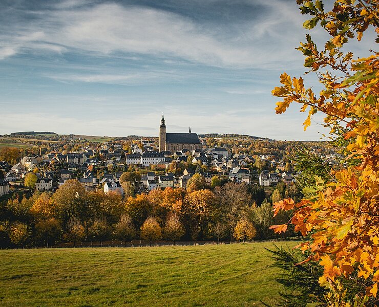 Ausblick auf Schneeberg im Erzgebirge (Theresa Seidler)