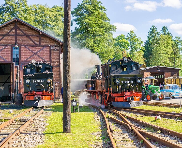 Lokschuppen zum Bahnhofsfest Rittersgrün (Tobias Rudelt)