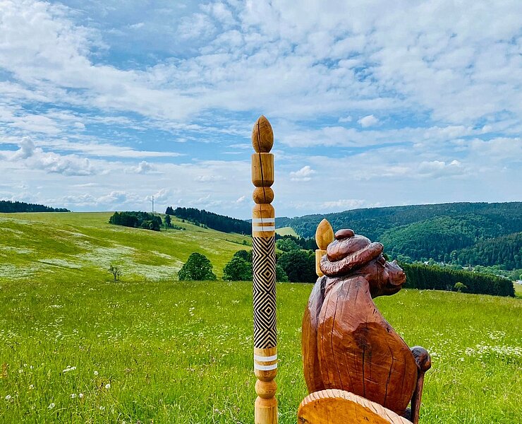 fantastischer Ausblick an der BLOCKLINE Dachenbank Berghotel Talblick (Tourismusverband Erzgebirge e.V. )