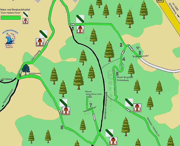 Wanderweg im Hohen Forst (Bergbrüder Kirchberg)